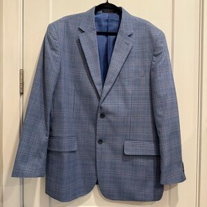 Irvine Park Blue Plaid Men's Blazer 42L